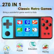 Picture of Handheld Game Console for Kids with 3.0" Screen Handheld Gamepad & AV Output Built in 270 Classic Retro Video Games Portable Gaming Player Toy