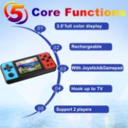 Picture of Handheld Game Console for Kids with 3.0" Screen Handheld Gamepad & AV Output Built in 270 Classic Retro Video Games Portable Gaming Player Toy