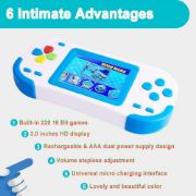 Picture of 16 Bit Handheld Games Consoles for Kids and Adults with Built in 220 HD Classic Retro Video Games 3.0'' Electronic Handheld Game