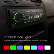 Picture of Bluetooth 5.0 Car Radio, Car Stereo Handsfree Calling Stereo & Clock, FM/AM Radio USB/AUX in/MP3/SD MP3 Player, 7 LED Colors