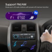 Picture of Bluetooth 5.0 Car Radio, Car Stereo Handsfree Calling Stereo & Clock, FM/AM Radio USB/AUX in/MP3/SD MP3 Player, 7 LED Colors