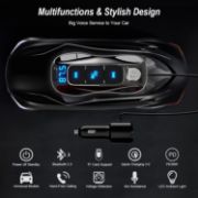 Picture of  Bluetooth 5.3 FM Transmitter, Bluetooth Adapter Car Radio Audio Transmitter with QC3.0 PD 30W USB Port, 1.1M Cable