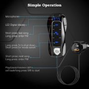 Picture of  Bluetooth 5.3 FM Transmitter, Bluetooth Adapter Car Radio Audio Transmitter with QC3.0 PD 30W USB Port, 1.1M Cable