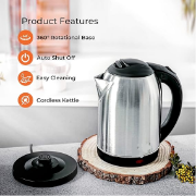 Picture of Electric Kettle, 1500W | Stainless Steel Cordless Kettle | Boil Dry Protection & Auto Shut Off | 1.8L Jug Kettle