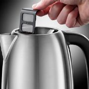 Picture of Stainless Steel & Black Electric 1.7L Cordless Kettle with black handle (Fast Boil 3KW, Removable washable anti-scale filter