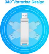 Picture of USB Stick,128G USB3.0 Flash Drives Memory Stick USB Drive with Type C for Computer/Laptop/Android 