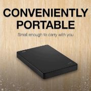 Picture of Portable Drive, 2TB, External Hard Drive, Classic Black, for PC Laptop and Mac