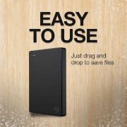 Picture of Portable Drive, 2TB, External Hard Drive, Classic Black, for PC Laptop and Mac