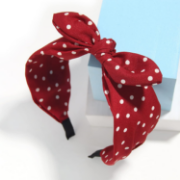 Picture of Polka Dot Headband for Women Bow Knot Fabric Headbands Knotted Hair Bands Pack of 3