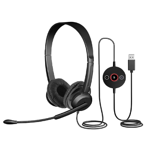 Picture of Stereo USB Headset with ENC – Environmental Noise Cancelation, Audio for Calls & Music