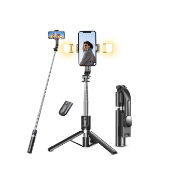 Picture of Selfie Stick Tripod with 2 Fill Lights, 45'' Extra Long Phone Tripod with Detachable Remote, Compatible with iPhone, Samsung, Smartphones