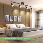 Picture of LED Ceiling Light Rotatable, 4 Way Adjustable Modern Ceiling Spotlights( Matte Black) 