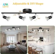 Picture of LED Ceiling Light Rotatable, 4 Way Adjustable Modern Ceiling Spotlights( Matte Black) 