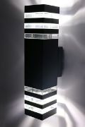 Picture of Black Modern LED Wall Sconce -  Waterproof Porch Light,  Warm White, IP65 Outdoor Up/Down Light 