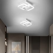 Picture of Modern Ceiling Light 22W LED Cool White 6000K, Square LED Ceiling Lights (White)