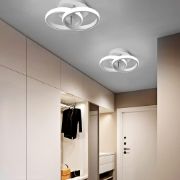 Picture of LED Ceiling Light Modern White Ceiling Lamp 2 Rings Cool White 6000K Modern Creative Design LED Ceiling Lights Fixture for Corridor Office and Bedroom