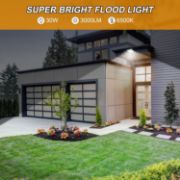 Picture of 30W LED Security Floodlight with PIR Motion Sensor & IR Remote, 3000LM Cool White Outdoor Light, IP66 Waterproof