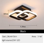 Picture of 22Watt Square LED Ceiling Lights, Modern LED Aluminum White Black Small Ceiling Lamp for Entrance Hallway Office Bedroom Kitchen