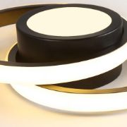 Picture of Double Circle Ceiling Lamp, Black American Retro Style Ceiling Lamp, Flush Mount