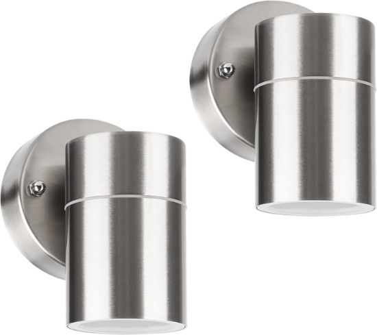 Picture of 2 Pack Stainless Steel Modern Outdoor Wall Light, Down Outside Wall Light, IP44 Waterproof