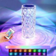 Picture of Crystal Table Lamps, 16 Colors USB Charging Touch Color Changing Crystal Atmosphere Desk Lamp with Remote Control