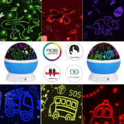 Picture of Dinosaur Night Light Projector for 3-8 Year Olds, Boys Toys 360°Rotating Bedroom Decor Bedside Lamp, Birthday Gifts