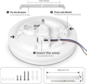 Picture of ‎48W Bathroom Lights Ceiling LED, Ceiling Lights Round, 2050lm Waterproof 6000K Cool White 29cm,Indoor Dome Flush Ceiling Light