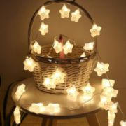 Picture of Cheerful Smiley Star String Lights 3M 20 LED Warm White Fairy Lamps, Battery-Powered Indoor Decor for Birthdays, Christmas