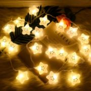 Picture of Cheerful Smiley Star String Lights 3M 20 LED Warm White Fairy Lamps, Battery-Powered Indoor Decor for Birthdays, Christmas