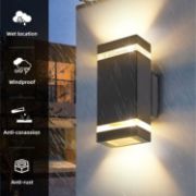 Picture of Outdoor Wall lights Up Down IP44 Waterproof, LED Wall Light PIR Motion Sensor Lamp, Front Door Lamp Modern Aluminium GU10